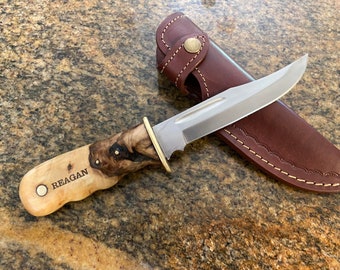 Custom Handmade Hunting Knife - Your Name Engraved