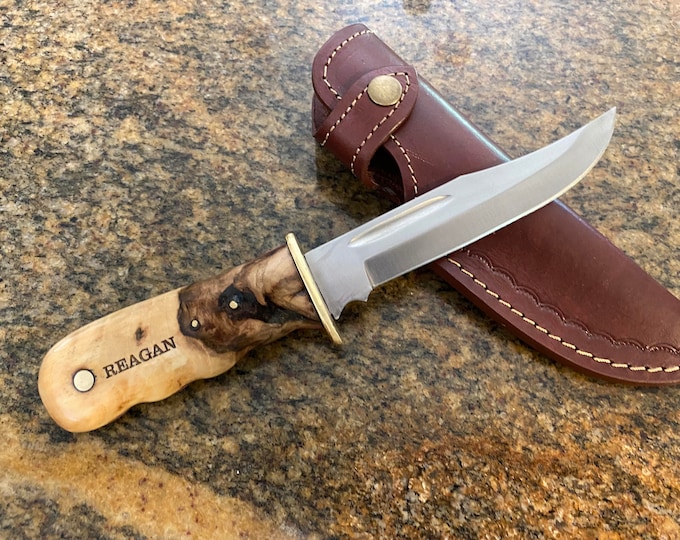 Custom Handmade Hunting Knife - Your Name Engraved