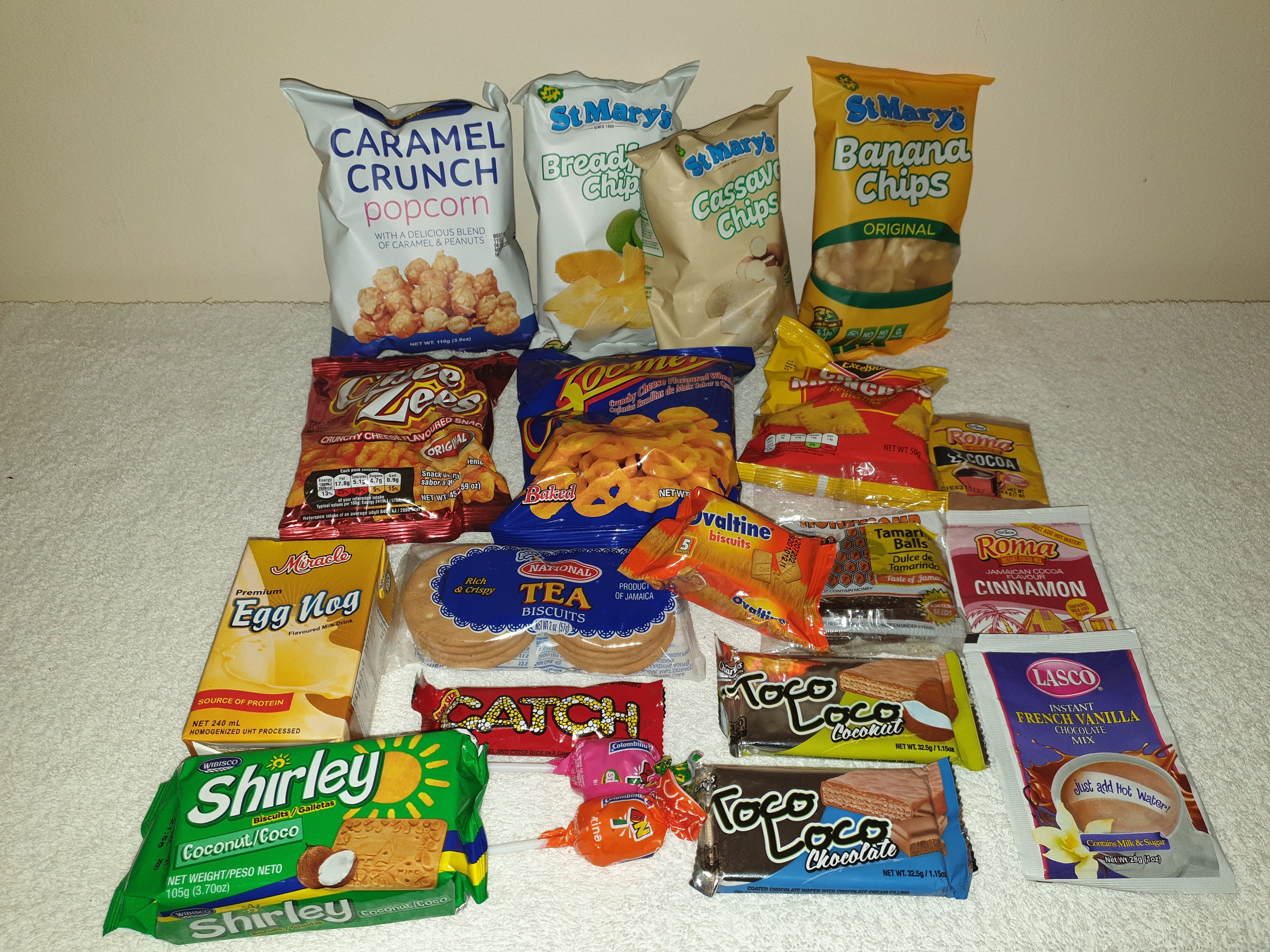 Jamaica Snack Box Caribbean Chippies Banana Chips Chee Zees Etsy