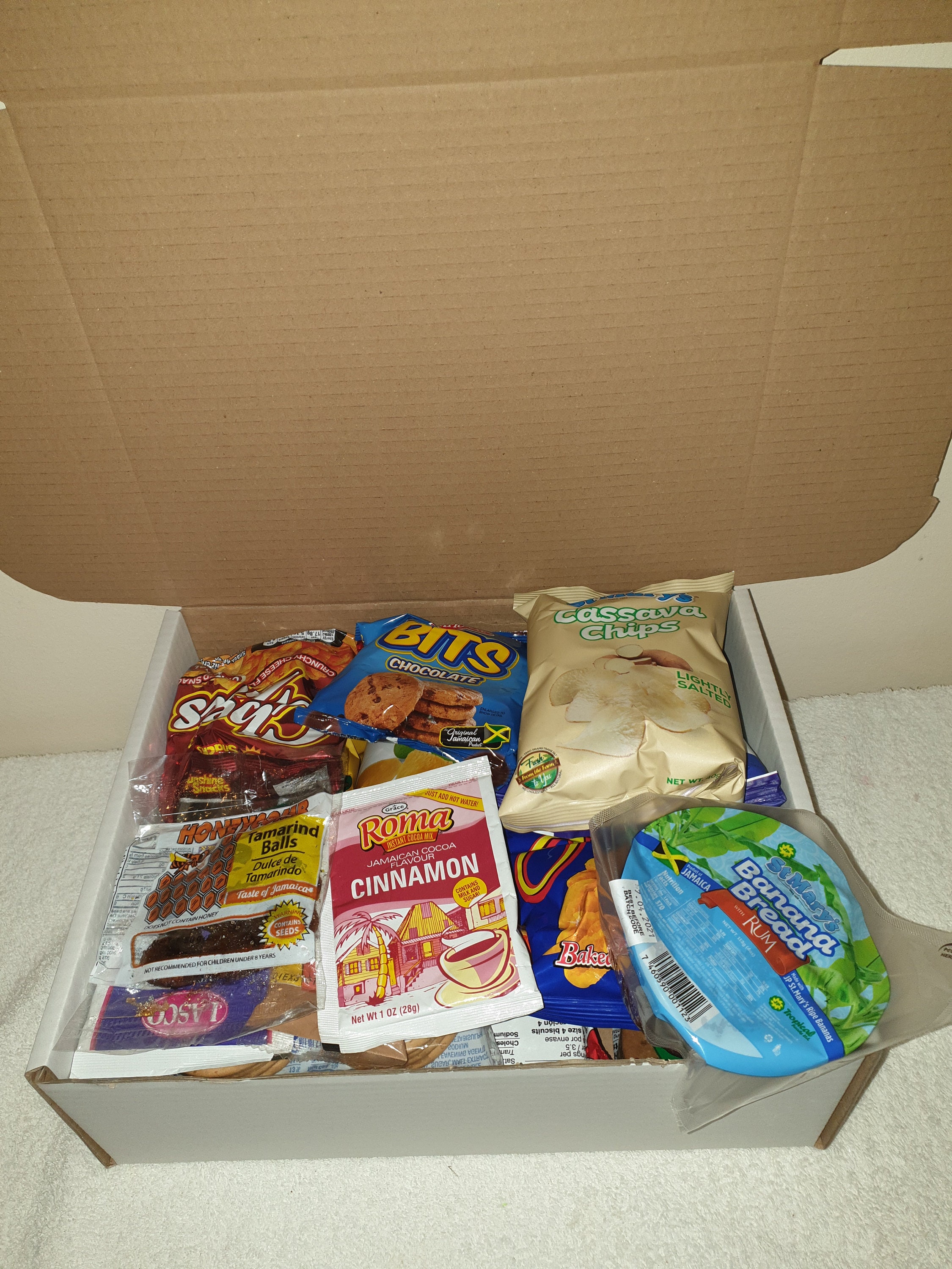 Jamaica Snack Box Caribbean Banana Chips Chee Zees Caja de Etsy