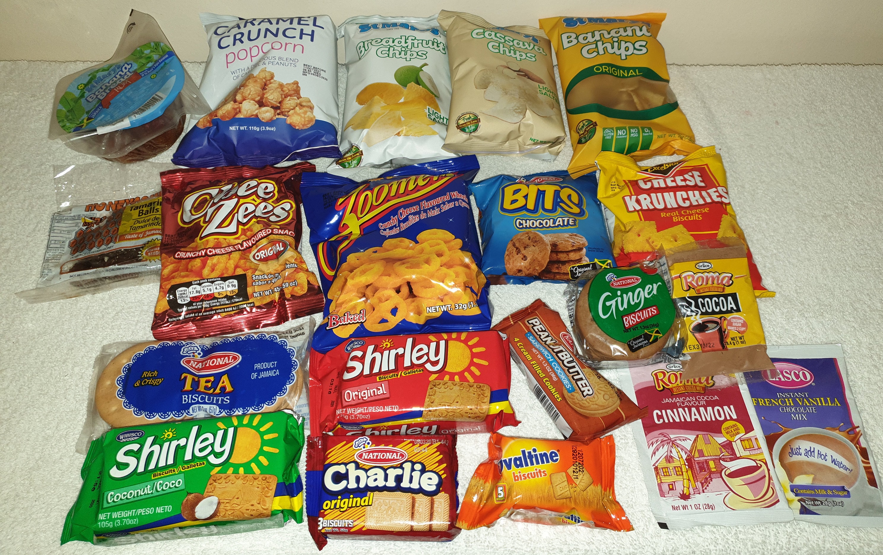 Jamaica Snack Box Caribbean Banana Chips Chee Zees Caja de Etsy