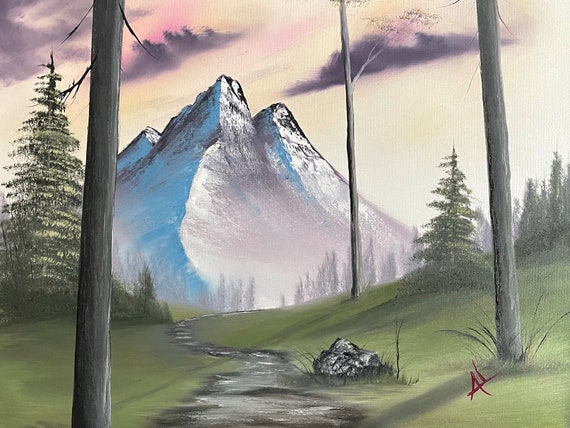 Original Oil Painting | Mountain Trail | 16 x 20 Stretched Canvas | Landscape Wall Art | Great for Gifts | Large Landscape Painting | Trees