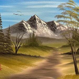 Original Oil Painting | A Scenic Mountain Path | 16 x 20 Stretched Canvas | Landscape Art | Great for Gifts | Large Landscape Painting