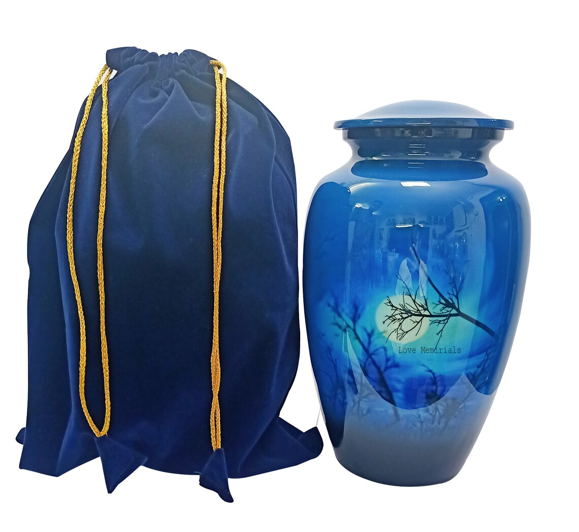 Adult Urn Lovely Moon Blue Sky Cremation UrnCremation Urns Etsy