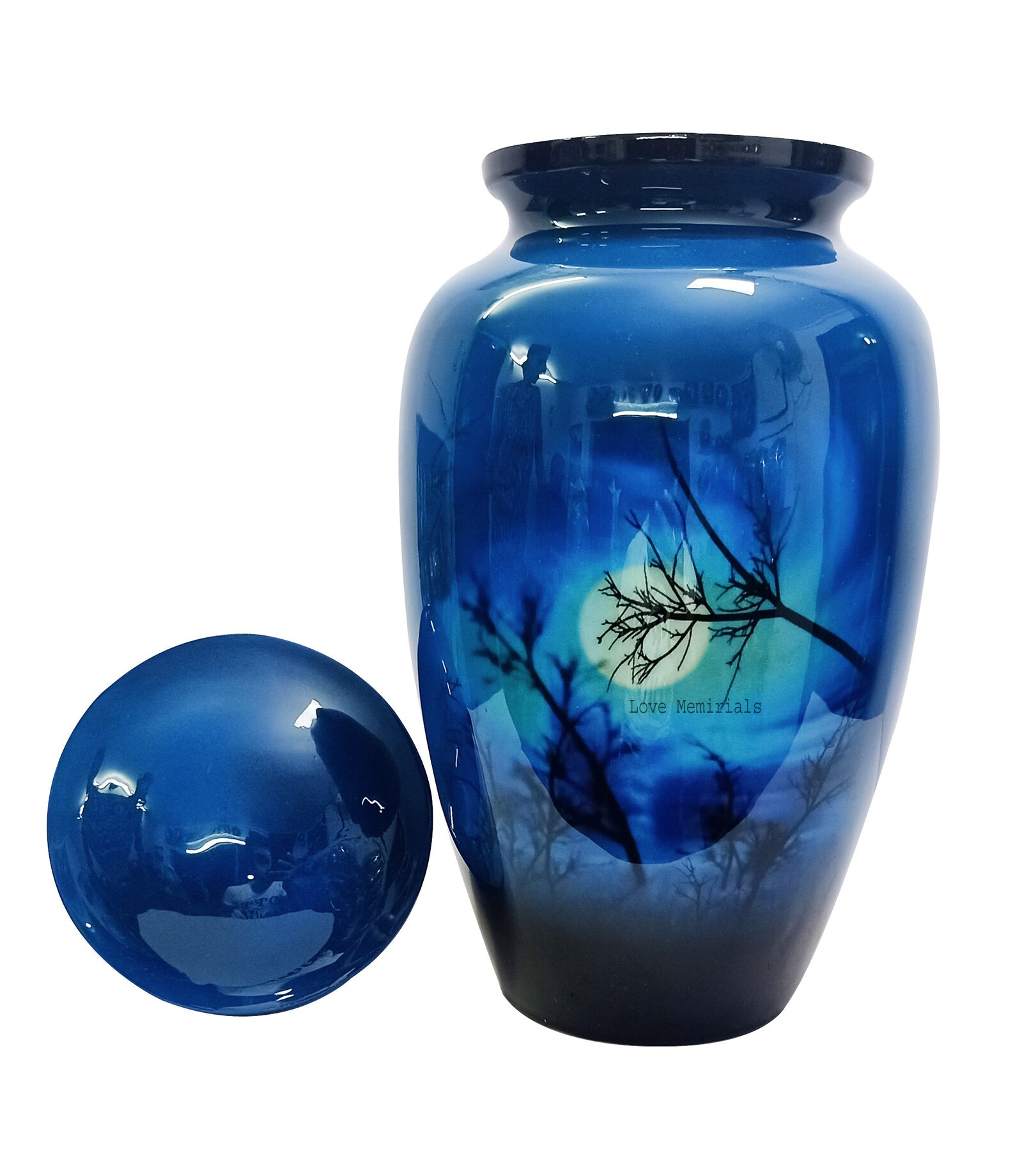 Adult Urn Lovely Moon Blue Sky Cremation UrnCremation Urns Etsy