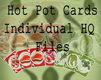 Palia Hot Pot Game Cards: Individual PNG Files (Digital Download)