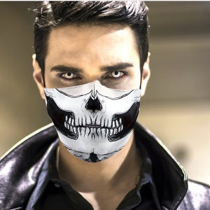 Men's Funny Halloween Party Cosplay Ghost Mask, Scary Face Mask