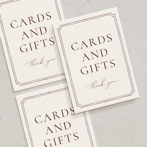 Enseigne pour cartes et cadeaux, décoration de réception moderne et élégante, carte de table de mariage minimaliste simple, papeterie de mariage