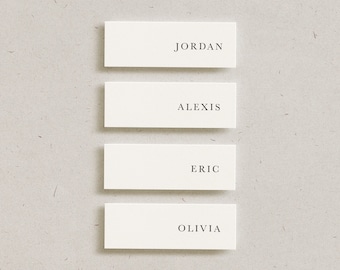 Custom Personalized Wedding Place Cards, Elegant Modern Name Cards, Simple Minimalist Escort Cards, Vintage Seating Name Tags, Customizable