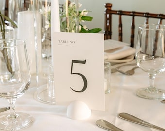 Custom Personalized Table Number, Elegant Modern Reception Decor, Simple Minimalist Wedding Table Card, Stationery Table Setting Number