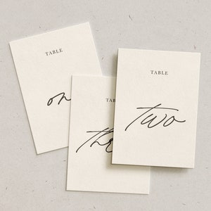 Número de mesa personalizado, decoración de recepción moderna y elegante, tarjeta de mesa de boda minimalista simple, papelería con número de configuración vintage