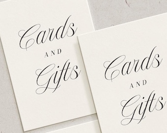Old Money Cards and Gifts Sign, Elegant Modern Reception Decor, Simple Minimalist Wedding Table Card, Wedding Stationery