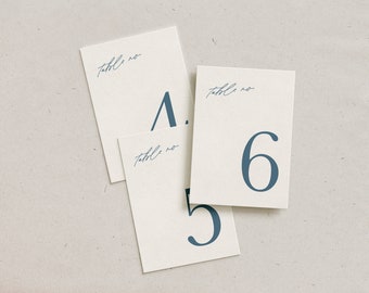 PRINTED Table Numbers, Modern Minimalist Wedding Table Numbers, Simple Table Numbers, Elegant Table Numbers, Wedding Stationery