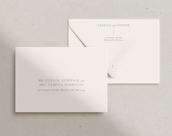 PRINTED Envelopes, A7 Envelopes, DIY Invitations, Printed Wedding Envelopes, White Wedding Envelopes