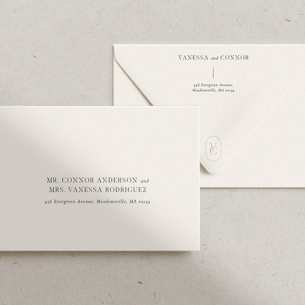 PRINTED Envelopes, A7 Envelopes, DIY Invitations, Printed Wedding Envelopes, White Wedding Envelopes