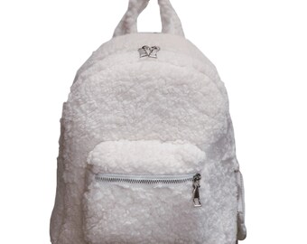 fuzzy backpack purse