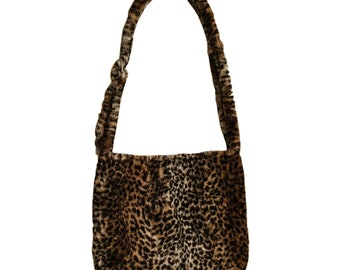 SHZONS Cotton Leopard Print Canvas Bag Ladies Shoulder Bag Large-Capacity Handbags Sisters Confidante Gift Bag Totes Women Shoulder Bag