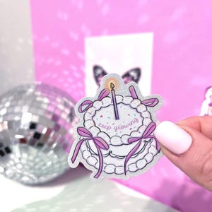 Keep Glowing Bow Vintage Cake Sticker-Kindle Sticker- Laptop sticker- Waterproof Sticker- Coquette Sticker- Kindle Sticker- Unique Gift
