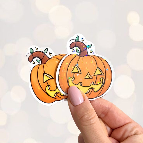 Spooky Season Pumpkin Jack o latern Vinyl Sticker- Laptop Sticker- Waterbottle Sticker- Waterproof Sticker- Halloween sticker