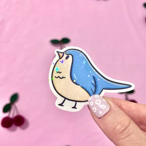 Blue Bird Sticker-Kindle Sticker- Laptop sticker- Waterproof Sticker- Cute Sticker- Kindle Sticker- Unique Gift