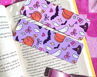 Pink Halloween Bookmark-Booklover gift