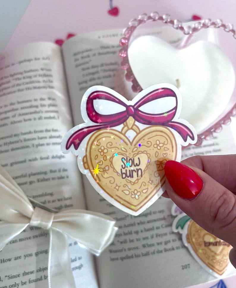 Book Trope Locket Sticker: Waterproof Vinyl Decal - Etsy