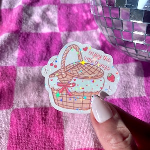 Picnic Basket Laptop Sticker: Waterproof Romantic Decal