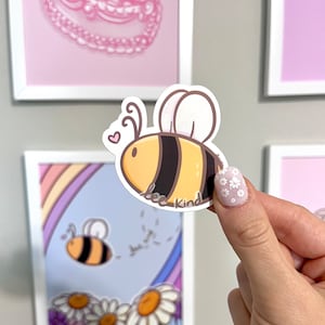 Bee Kind Vinyl Sticker- Laptop Sticker- Waterbottle Sticker- Waterproof Sticker-Spring sticker