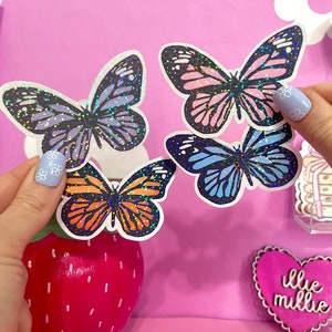 Butterfly Waterproof Sticker: Laptop, Water Bottle Spring Decal