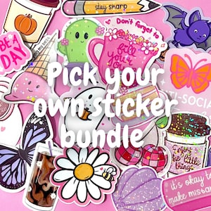 water resistant Sticker Bundle: Laptop, Water Bottle, Unique Decals