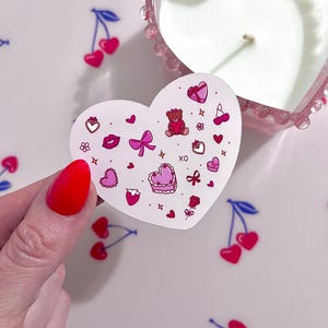 Cute Heart Laptop Sticker- Waterbottle Sticker- Waterproof Sticker- Unique Gift-Kindle Sticker