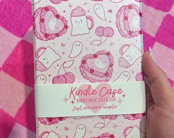 Boo Cake Clear back Kindle Case: Kindle Basic, Paperwhite 11, Paperwhite 12, Colorsoft