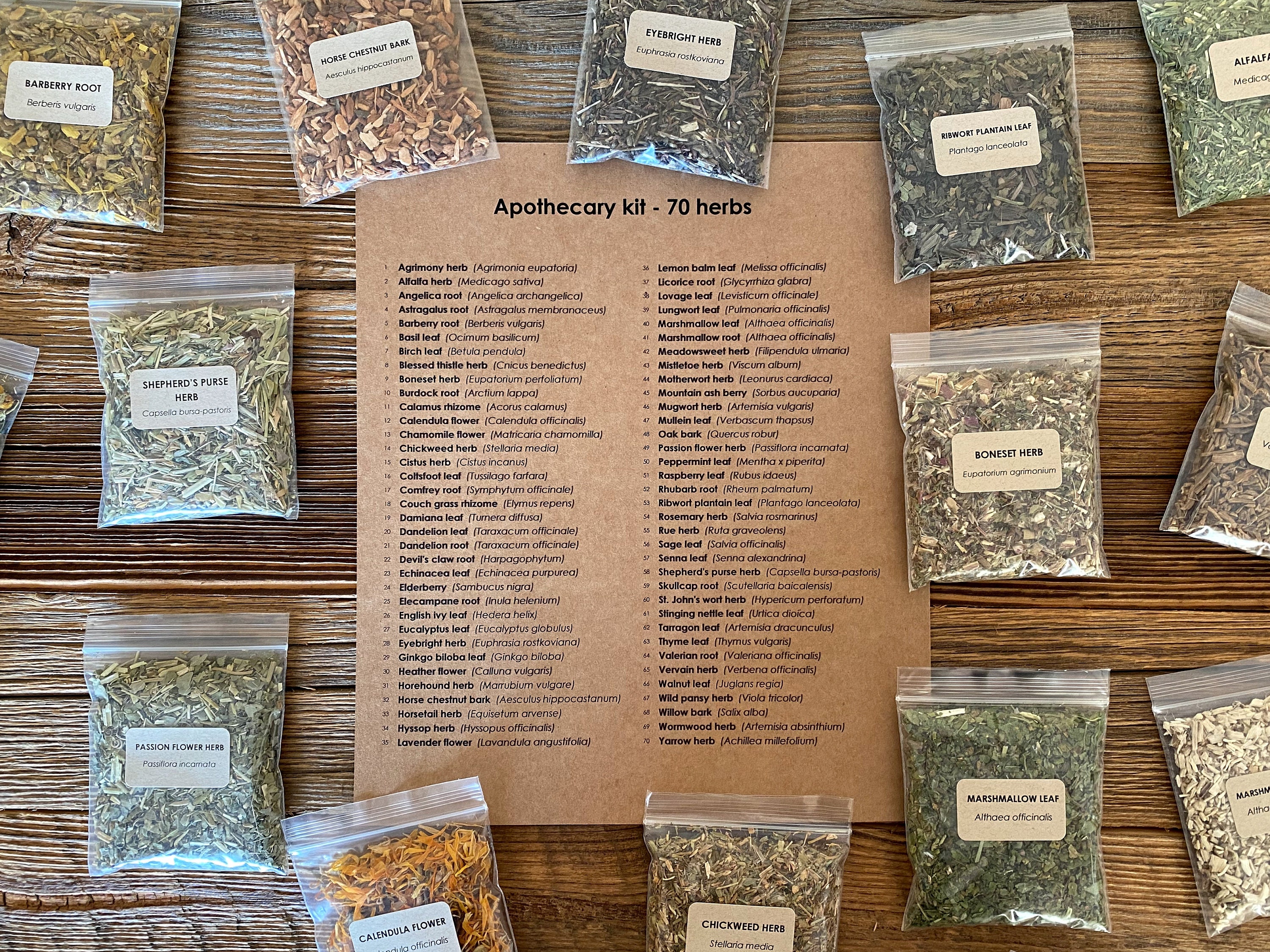  26Pcs Witchcraft Supplies kit with Dried Herbs