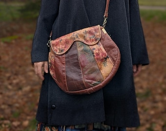 Brown Leather Cross Body Vintage Bag Etui London