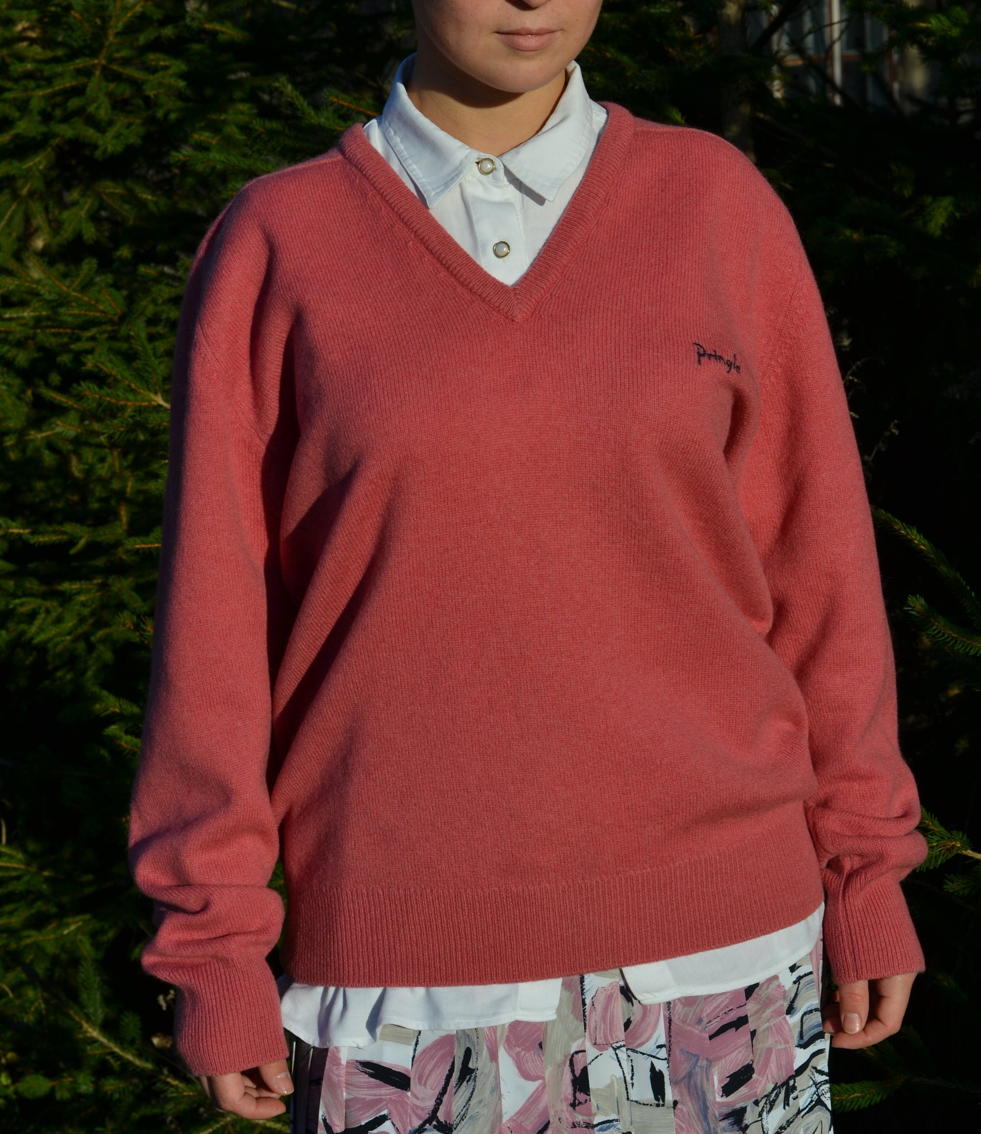 Vintage V-neck Mens Jumper Pringle 