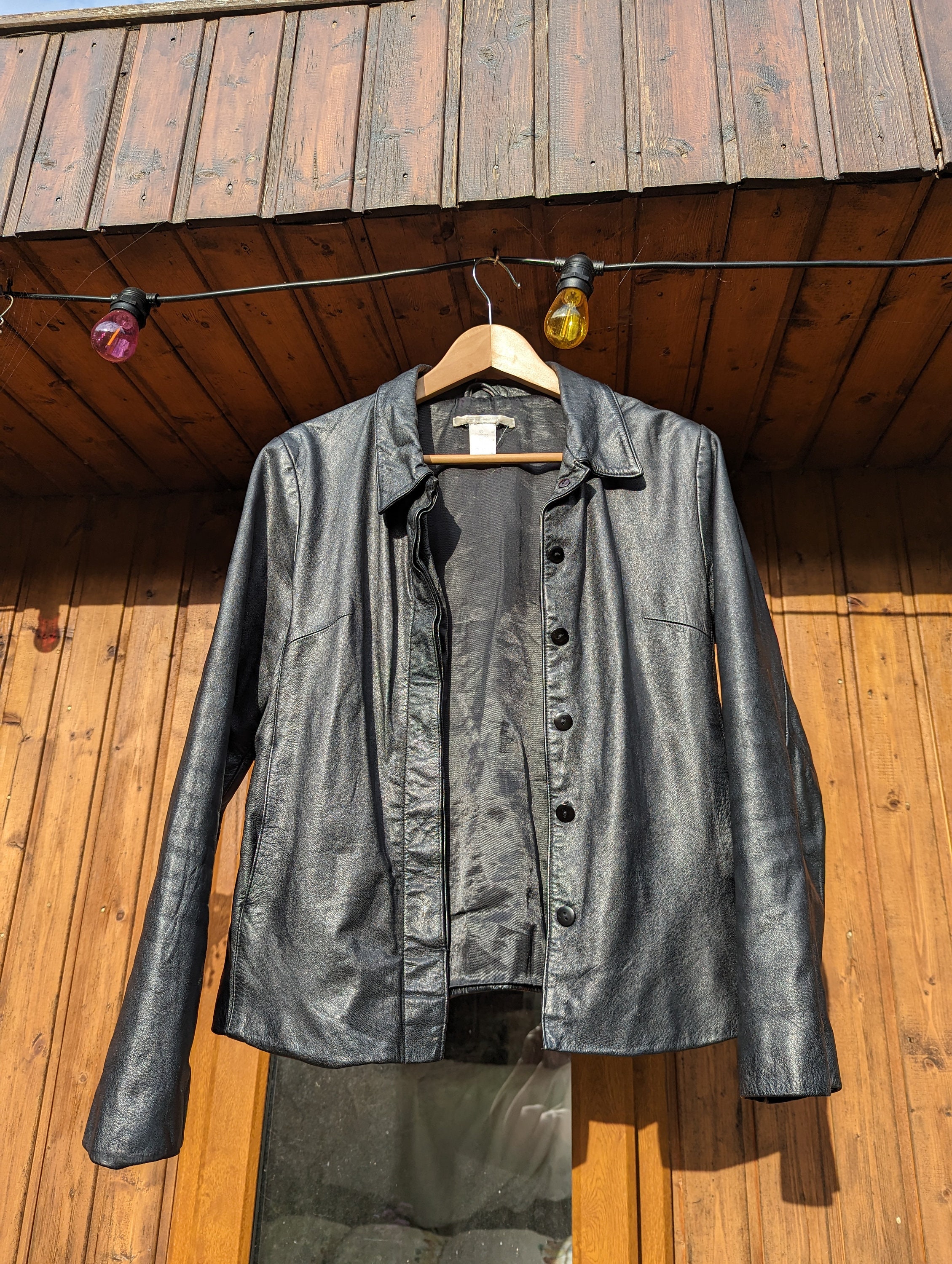 Y2K leather shirt jacket 00's新品未使用