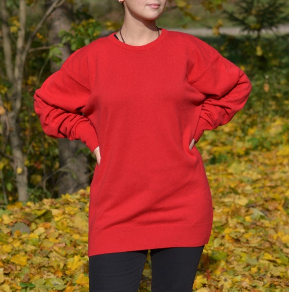 Red Mens Wool Sweater Glenmuir 1891 