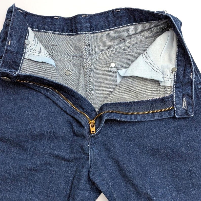 Vintage Wrangler 12MWZDL USA Made Cowboy Cut High Rise Jeans Dark Wash 7/8x32 image 11
