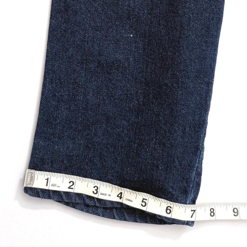 Vintage Wrangler 12MWZDL USA Made Cowboy Cut High Rise Jeans Dark Wash 7/8x32 image 16