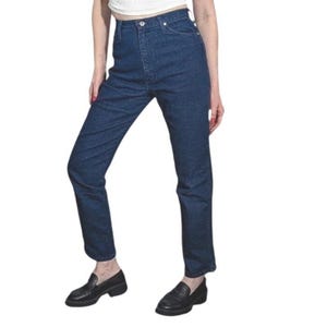 Vintage Wrangler 12MWZDL USA Made Cowboy Cut High Rise Jeans Dark Wash 7/8x32 image 3