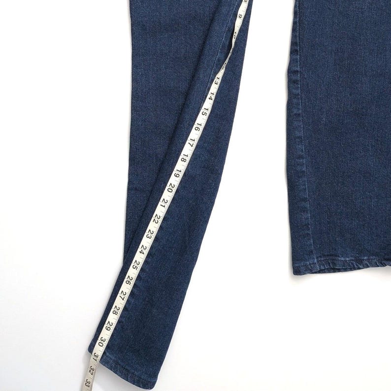 Vintage Wrangler 12MWZDL USA Made Cowboy Cut High Rise Jeans Dark Wash 7/8x32 image 14
