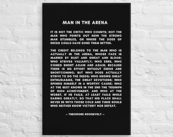 Mannen i arenan – Theodore Roosevelt – Canvastavla – Motiverande affischtryck