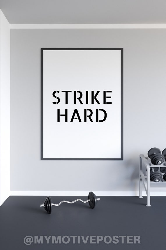 Cobra Kai "Strike Hard" Poster: Minimalist Typography Art (Digital Download)