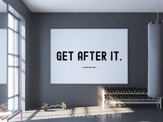 Jocko Willink - Get After It Poster: Minimalist Typography (Digital Download)