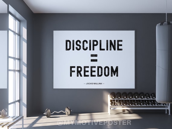 Jocko Willink - Discipline Equals Freedom - Minimalist Typography Art (Digital Printable)