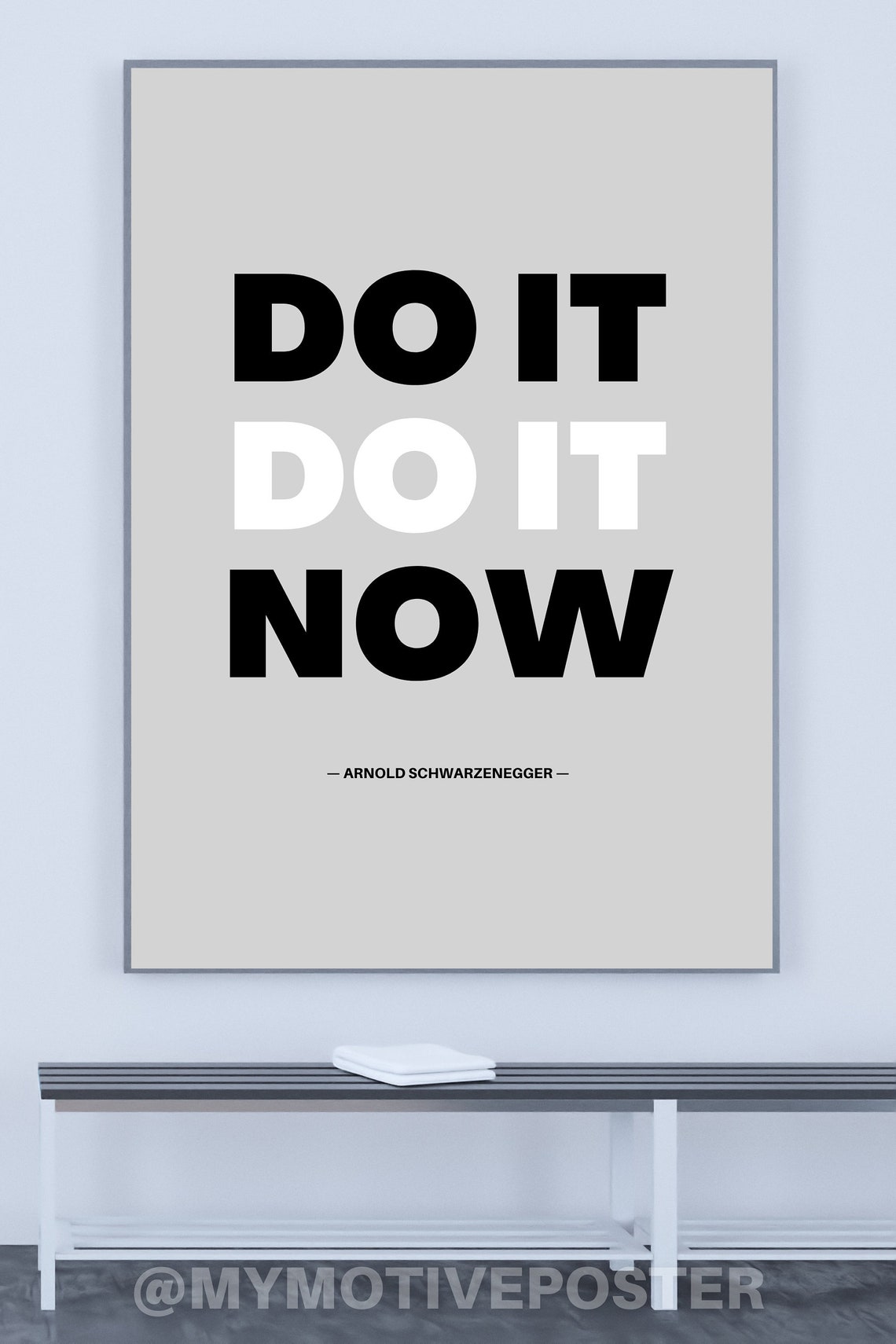Arnold Schwarzenegger DO IT NOW Digital Printable Art Etsy