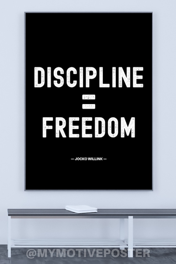 Jocko Willink Discipline Equals Freedom Digital Printable Etsy