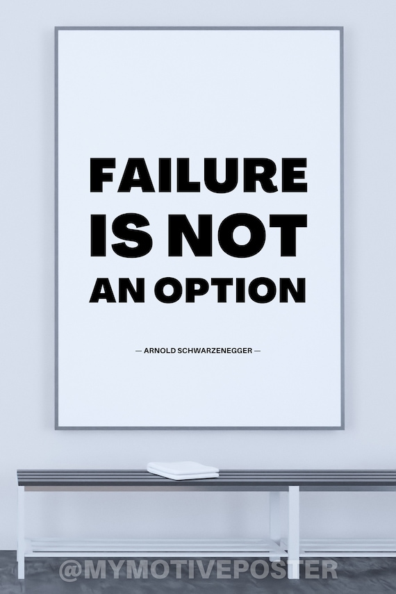 Arnold Schwarzenegger Quote Poster: Minimalist Typography Art (Digital Download)