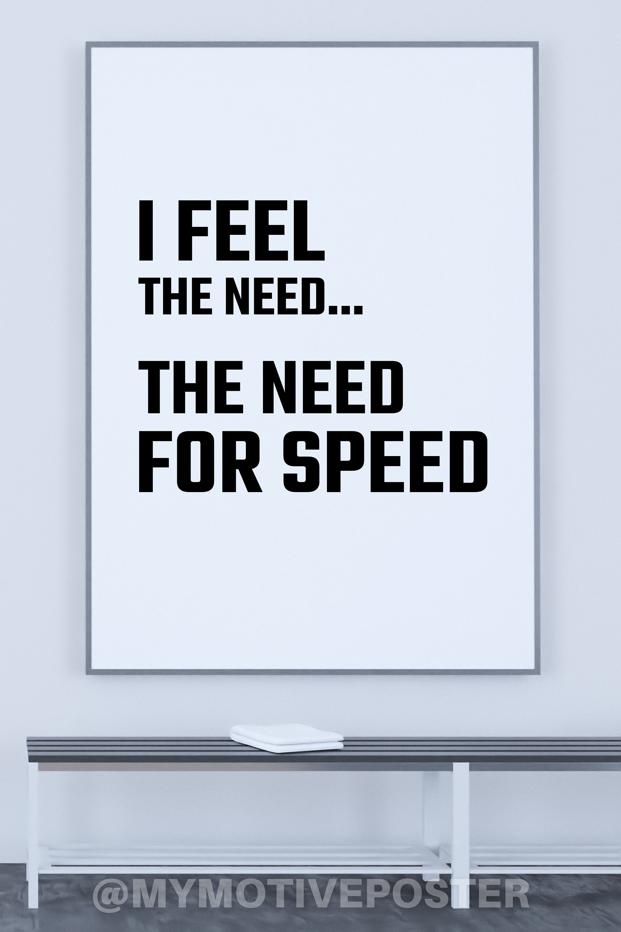 TOP GUN MOVIE - Need For Speed - Digital Printable Art Poster - Simple  Minimalist Typography - Black Text - White Background - Vertical