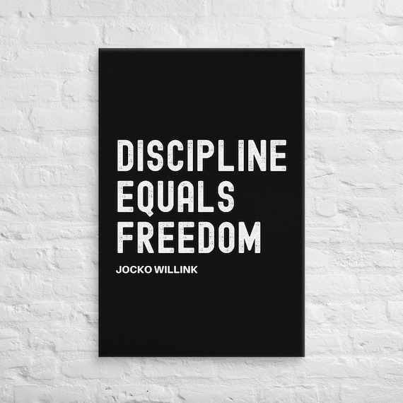 Discipline Equals Freedom – Jocko Willink – Canvas Wall Art – Motivational Poster Print